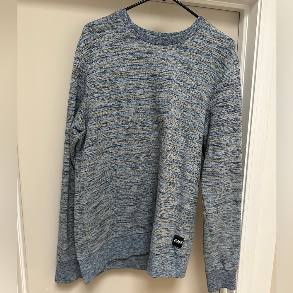 Scotch & Soda Men's Crewneck Sweater in Blue and Gray